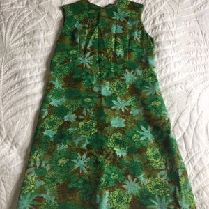 Vintage Green Floral Dress